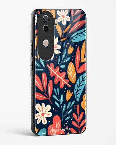 Bold Garden Bloom [BREATHE] Glass Case Phone Cover (Vivo)