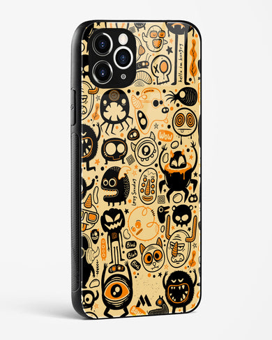 Hungry Monsters Glass Case Phone Cover (Apple)