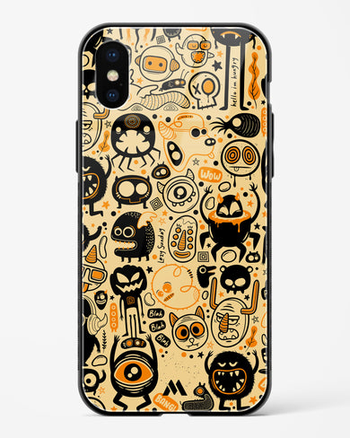 Hungry Monsters Glass Case Phone Cover (Apple)