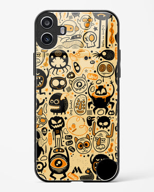 Hungry Monsters Glass Case Phone Cover (Nothing)