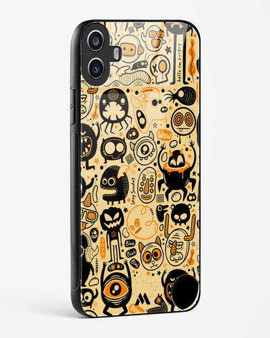 Hungry Monsters Glass Case Phone Cover (Nothing)