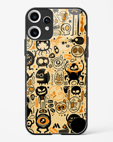 Hungry Monsters Glass Case Phone Cover (Nothing)