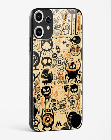 Hungry Monsters Glass Case Phone Cover (Nothing)