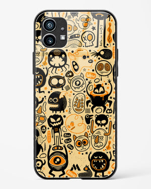 Hungry Monsters Glass Case Phone Cover (Nothing)