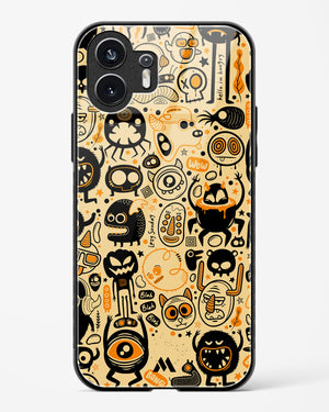 Hungry Monsters Glass Case Phone Cover (Nothing)