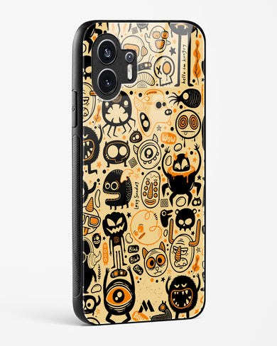 Hungry Monsters Glass Case Phone Cover (Nothing)