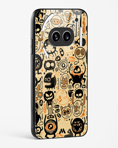Hungry Monsters Glass Case Phone Cover (Nothing)