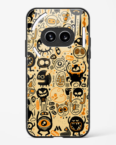 Hungry Monsters Glass Case Phone Cover (Nothing)