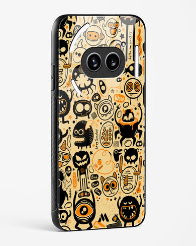 Hungry Monsters Glass Case Phone Cover (Nothing)