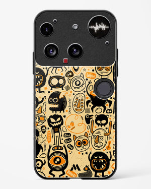 Hungry Monsters Glass Case Phone Cover (Nothing)