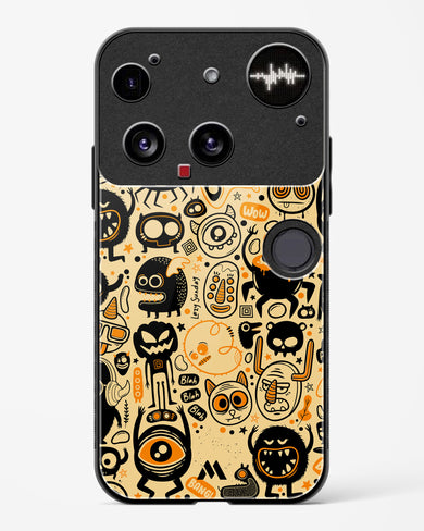 Hungry Monsters Glass Case Phone Cover (Nothing)