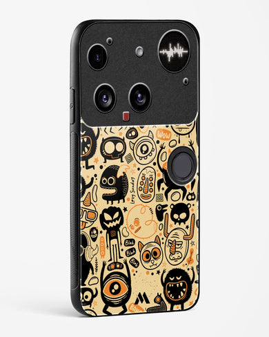 Hungry Monsters Glass Case Phone Cover (Nothing)