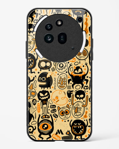 Hungry Monsters Glass Case Phone Cover (Nothing)