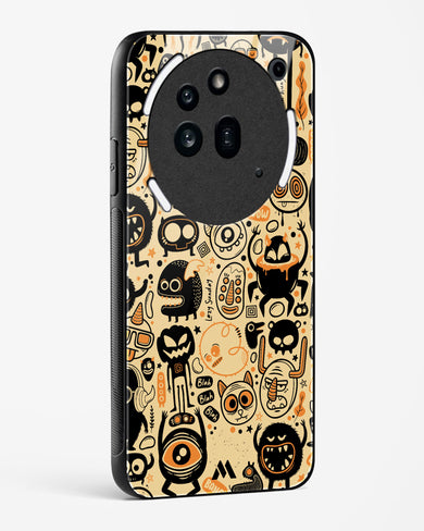 Hungry Monsters Glass Case Phone Cover (Nothing)