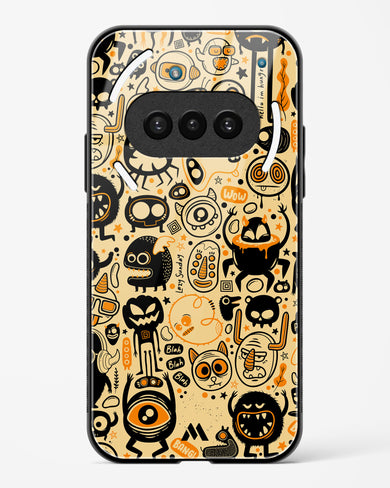 Hungry Monsters Glass Case Phone Cover (Nothing)