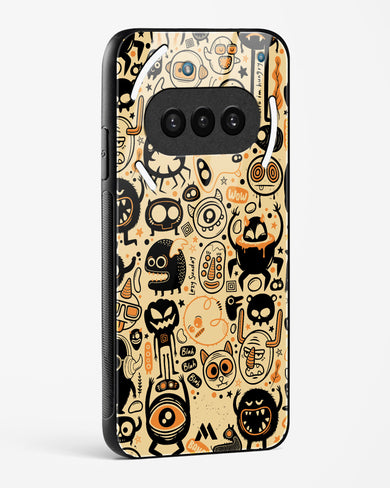 Hungry Monsters Glass Case Phone Cover (Nothing)