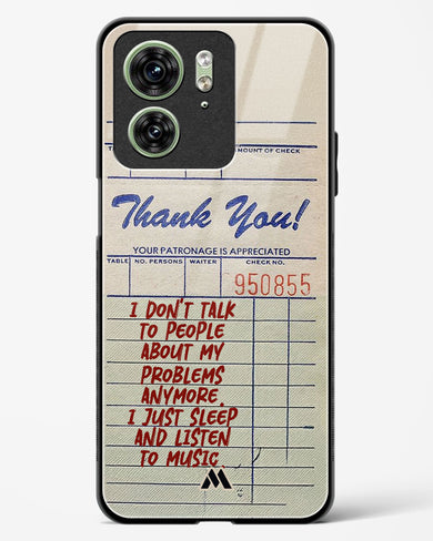 Dont Talk to People Glass Case Phone Cover (Motorola)