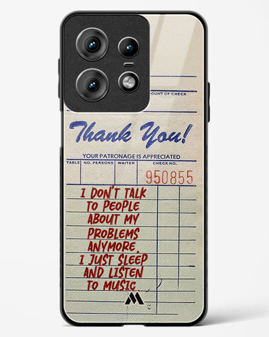 Dont Talk to People Glass Case Phone Cover (Motorola)