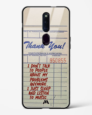 Dont Talk to People Glass Case Phone Cover (Oppo)