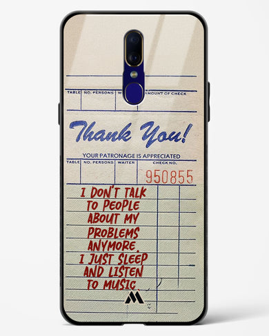 Dont Talk to People Glass Case Phone Cover (Oppo)