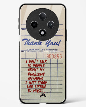 Dont Talk to People Glass Case Phone Cover (Oppo)