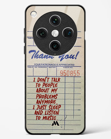 Dont Talk to People Glass Case Phone Cover (Oppo)