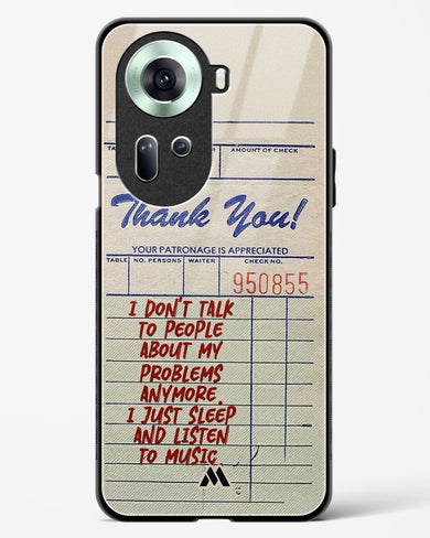 Dont Talk to People Glass Case Phone Cover (Oppo)