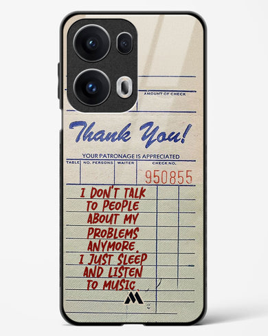 Dont Talk to People Glass Case Phone Cover (Oppo)