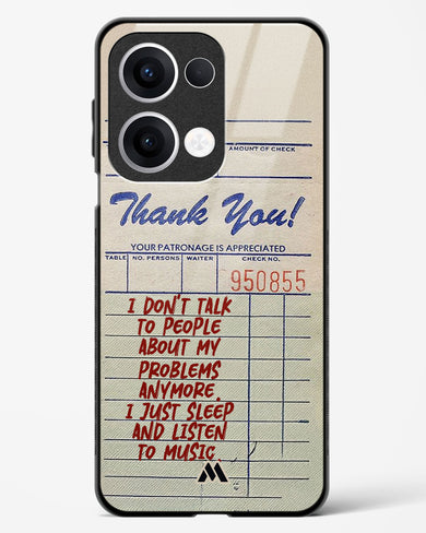 Dont Talk to People Glass Case Phone Cover (Oppo)