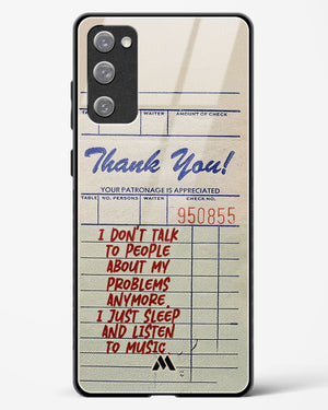 Dont Talk to People Glass Case Phone Cover (Samsung)