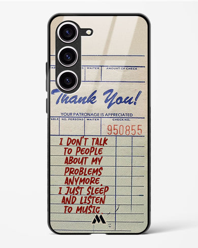 Dont Talk to People Glass Case Phone Cover (Samsung)