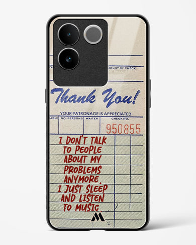 Dont Talk to People Glass Case Phone Cover (Vivo)