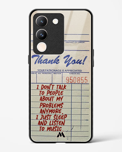 Dont Talk to People Glass Case Phone Cover (Vivo)