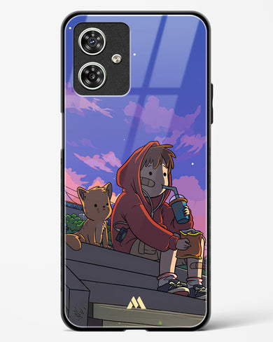 Anime Boy Lo Fi Glass Case Phone Cover (Motorola)