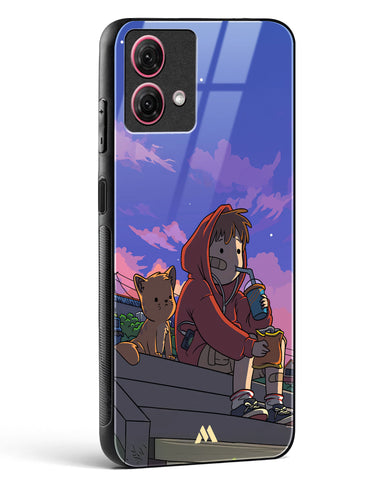 Anime Boy Lo Fi Glass Case Phone Cover (Motorola)