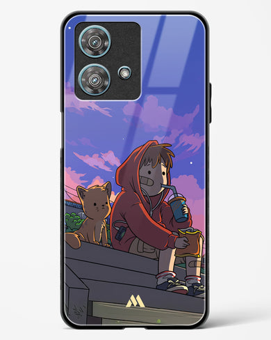 Anime Boy Lo Fi Glass Case Phone Cover (Motorola)