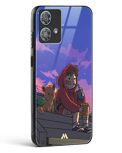 Anime Boy Lo Fi Glass Case Phone Cover (Motorola)