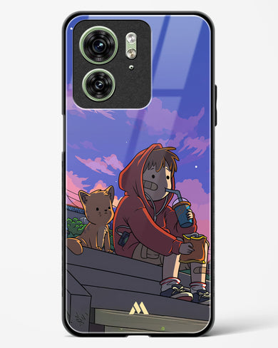 Anime Boy Lo Fi Glass Case Phone Cover (Motorola)