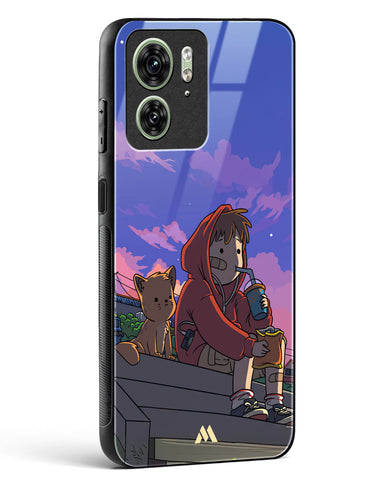 Anime Boy Lo Fi Glass Case Phone Cover (Motorola)