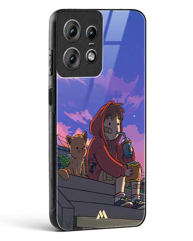 Anime Boy Lo Fi Glass Case Phone Cover (Motorola)