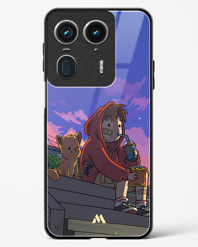 Anime Boy Lo Fi Glass Case Phone Cover (Motorola)
