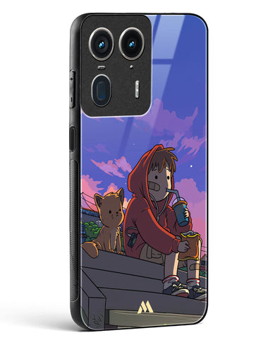 Anime Boy Lo Fi Glass Case Phone Cover (Motorola)