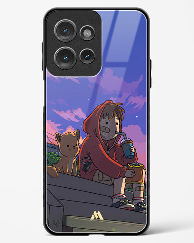 Anime Boy Lo Fi Glass Case Phone Cover (Motorola)