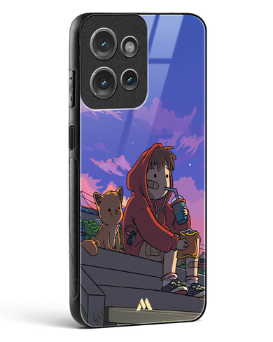 Anime Boy Lo Fi Glass Case Phone Cover (Motorola)