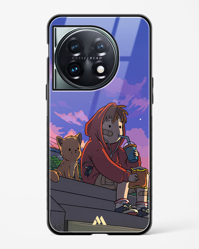 Anime Boy Lo Fi Glass Case Phone Cover (OnePlus)