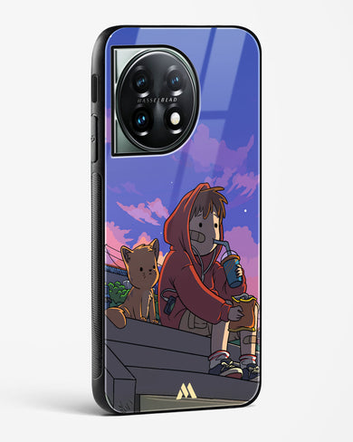 Anime Boy Lo Fi Glass Case Phone Cover (OnePlus)