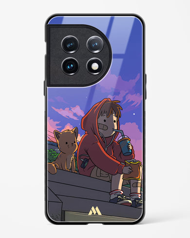 Anime Boy Lo Fi Glass Case Phone Cover (OnePlus)