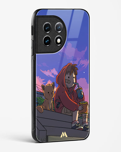 Anime Boy Lo Fi Glass Case Phone Cover (OnePlus)