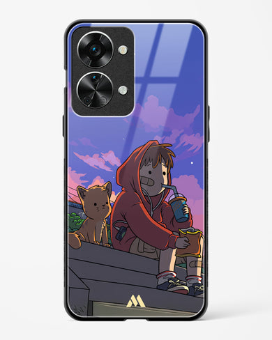 Anime Boy Lo Fi Glass Case Phone Cover (OnePlus)