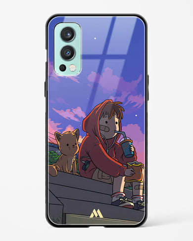 Anime Boy Lo Fi Glass Case Phone Cover (OnePlus)